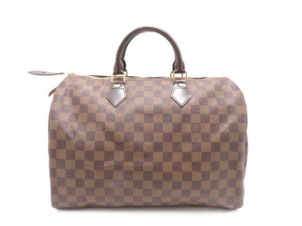 LOUIS VUITTON Speedy Damier Bag Handbag Canvas Brown